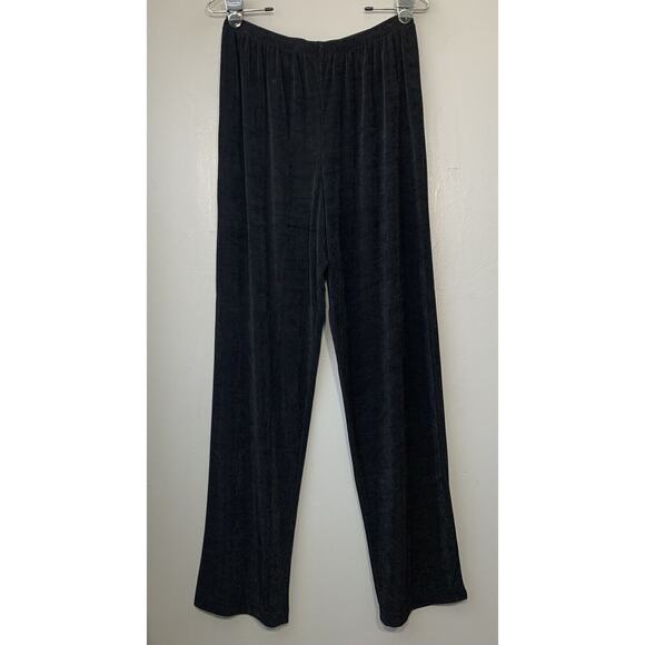 Worthingtont Pull On Pants Size 10 Black Slinky Stretch Wide Leg Comfort Travel - Picture 1 of 6